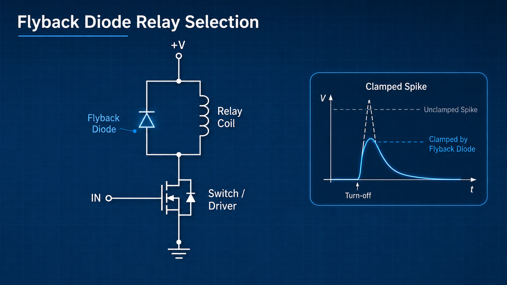 Flyback Diode Relay Selection: How to Choose the Right Diode for a Relay Coil